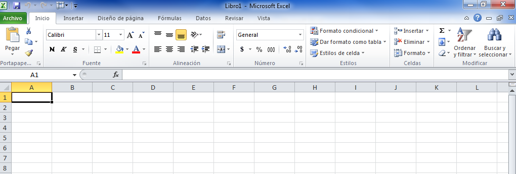 hoja de cálculo en excel